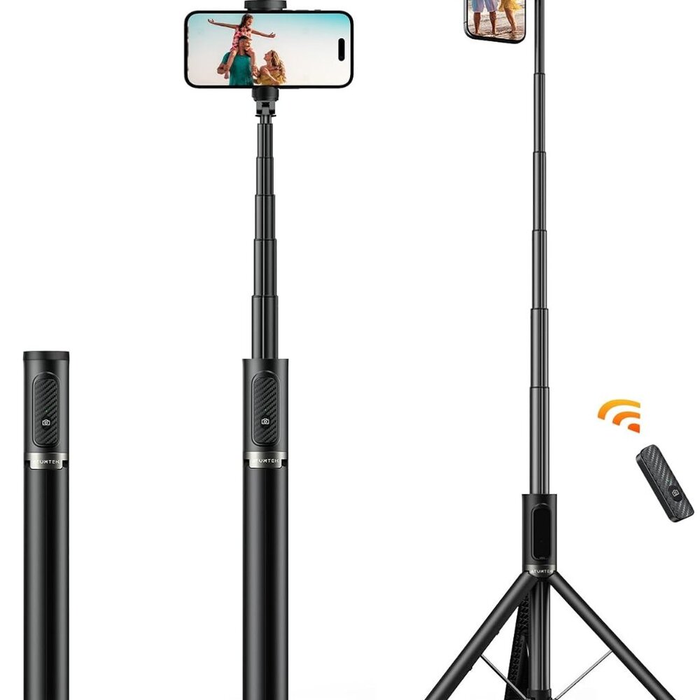 ATUMTEK Bluetooth 157cm Selfie Stick Tripod Extendable All-in-One